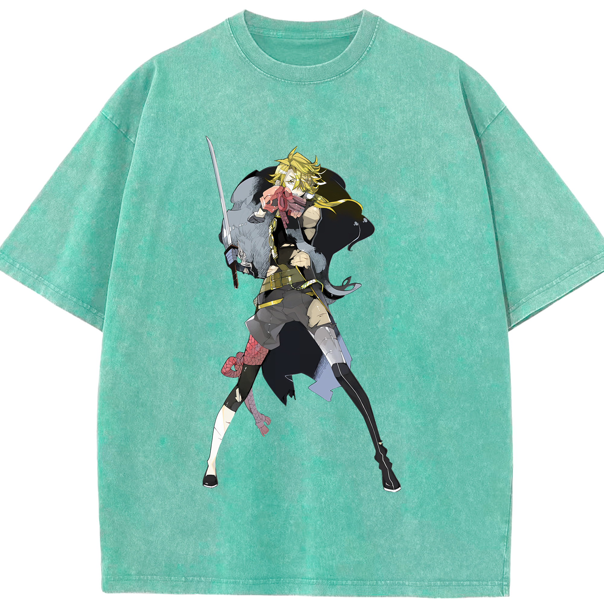 （画像用） 刀剣乱舞 Touken Ranbu 綿100% ヴィンテージ風 半袖Tシャツ（フロントプリント）